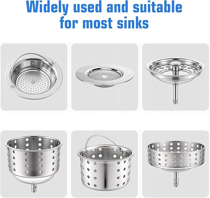 300 PCs Disposable Mesh Sink Strainer Bags, Kitchen Strainer Mesh Bag Non-Clog Sink Drain Strainers, Elastic Net Strainers Filter Bags Residue Filtering Bag for Food Waste Leftover Garbage