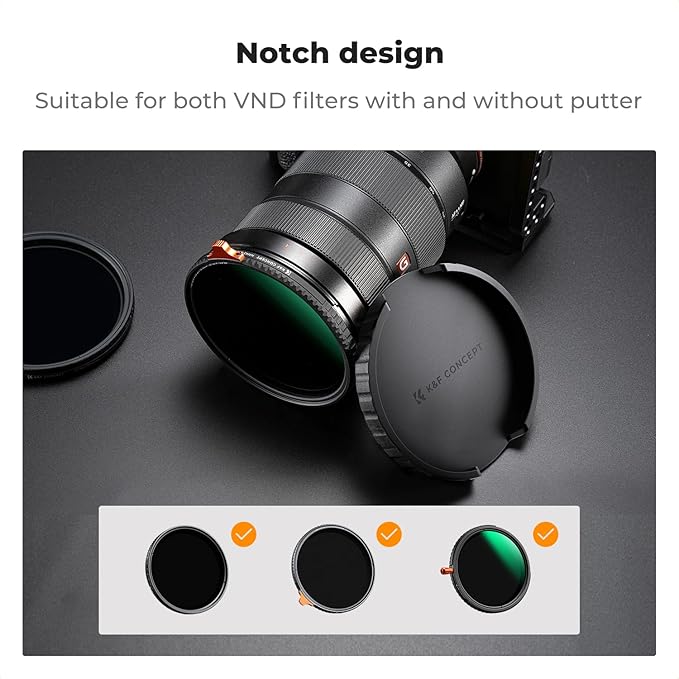 K&F CONCEPT 72mm Variable ND Lens Filter Cap TPU Material Filter Cap Only for K&F 72mm Adjustable Neutral Density Filter