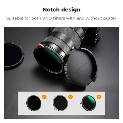 K&F CONCEPT 72mm Variable ND Lens Filter Cap TPU Material Filter Cap Only for K&F 72mm Adjustable Neutral Density Filter