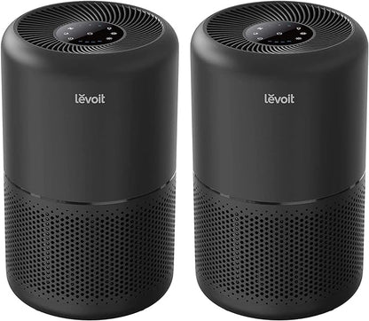 LEVOIT Air Purifier for Home Allergens Pets in Bedroom, Covers Up to 1073 ft² by 56W High Torque Motor, AHAM VERIFIDE, 3-in-1 Filter, HEPA Sleep Mode, Remove Dust Smoke Odor, Core300-P, Black, 2 Pack