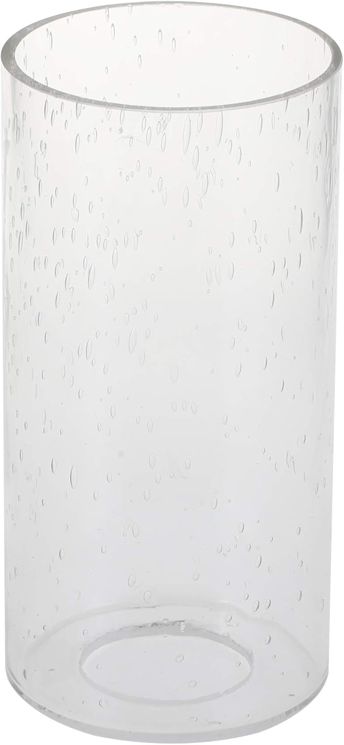 GoLucky Glass Cylinder Shade Accessory for Lamp Fixture - Replacement Glass Piece with 1-5/8 Inch Fitter - 3.5"D x 12"H