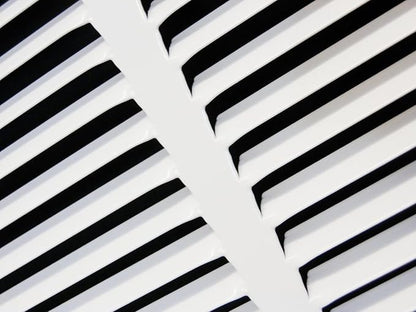 12" X 24 Steel Return Air Filter Grille for 1" Filter - Removable Face/Door - HVAC Duct Cover - Flat Stamped Face - White [Outer Dimensions: 14.5 X 25.75]
