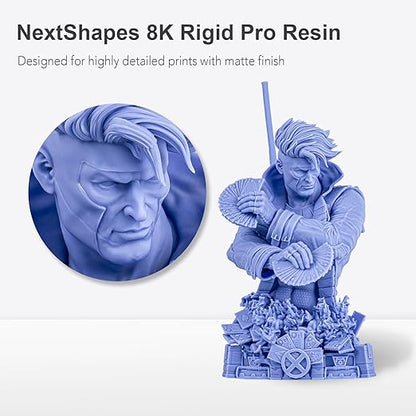 Rigid Pro 3D Printing Resin, High Stiffness & High Precision Engineering Resin, Designed for Detailed Models & Functional Parts for LCD/DLP/MSLA 3D Printers (Dark Skin, 1KG)