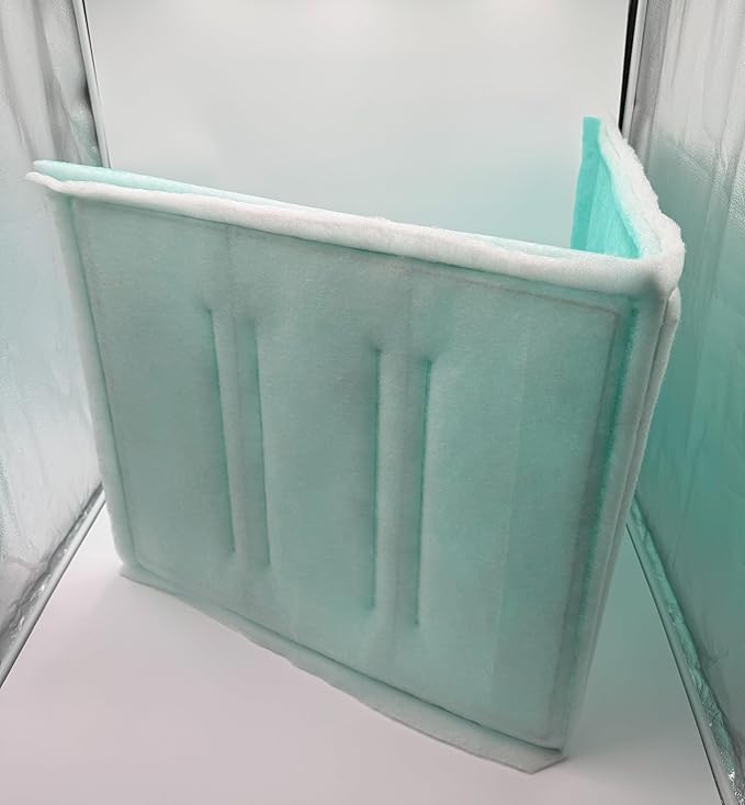Spray Booth Intake Tacky Filter Panel, Internal Frame (10/case, 20" x 48")