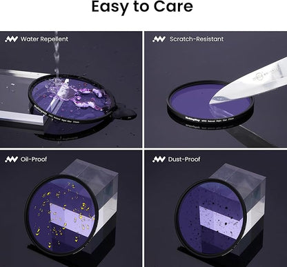 Walking Way 58mm Natural Night Filter for Light Pollution Reduction Nano-Coated Optical Glass for Night Sky/Astrophotography/Star Clarity Anti-Light Pollution Filter