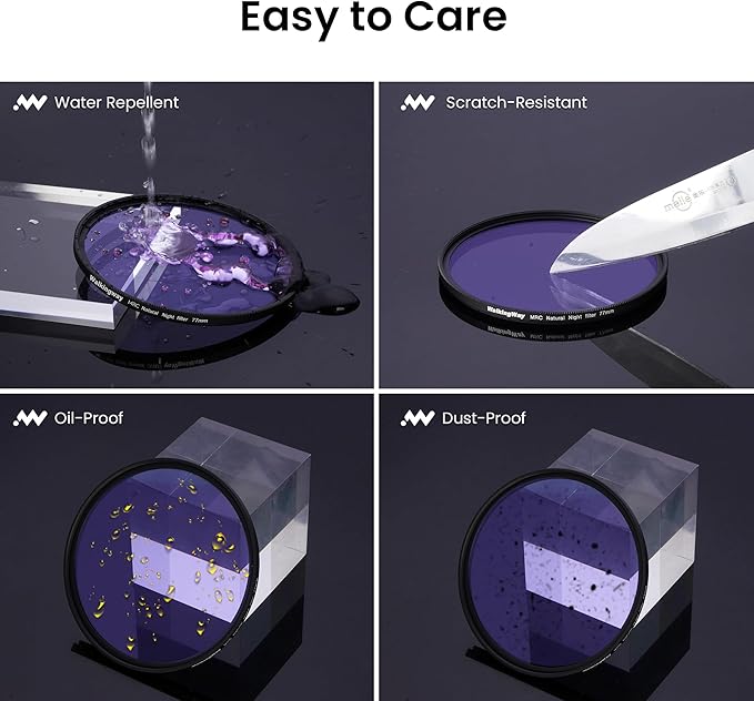 Walking Way 49mm Natural Night Filter for Light Pollution Reduction Nano-Coated Optical Glass for Night Sky/Astrophotography/Star Clarity Anti-Light Pollution Filter