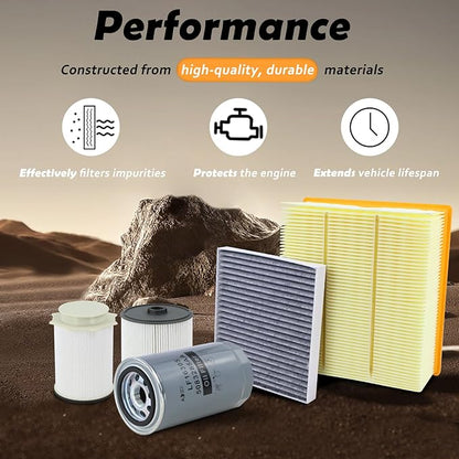 Fuel Filter Water Separator and Oil/Air Filter Set Fit for 2019-2024 Dodge Ram 2500 3500 4500 5500 6.7L Cummins Diesel Engines Replaces# 68436631AA 68157291AA 5083285AA 53034051AB 68406048AA