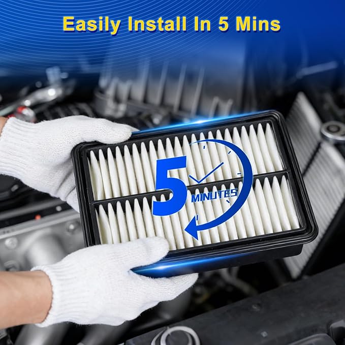Cabin & Engine Air Filter Kit for 2019-2023 Mazda 3 2.0L, 2019-2026 Mazda3 2.5L, 2020-2023 Mazda 3 Sport 2.0L, 2020-2025 Mazda3 Sport 2.5L(All for Gas)