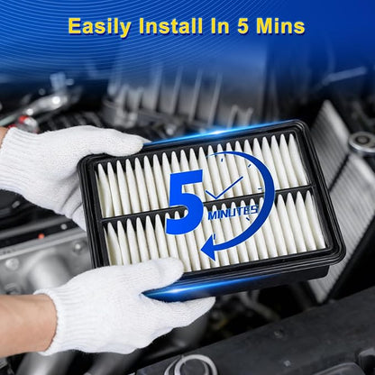 Cabin & Engine Air Filter Kit for 2019-2023 Mazda 3 2.0L, 2019-2026 Mazda3 2.5L, 2020-2023 Mazda 3 Sport 2.0L, 2020-2025 Mazda3 Sport 2.5L(All for Gas)