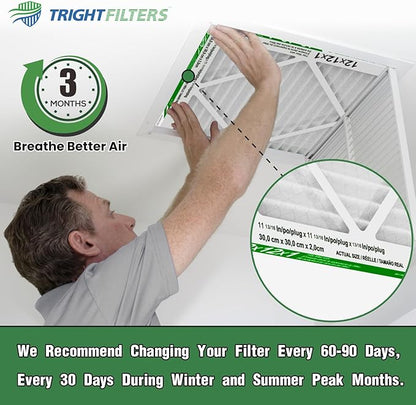12x12x1 Air Filter 6 Pack, Durable MERV 8 Pleated Home HVAC AC Furnace Filters, Lightweight Compact Air Conditioner Filter Replacement