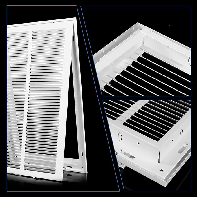 14x20 Return Air Grille [Duct Opening Size],Return Air Vent Cover for Wall Or Ceiling,Steel Return Air Filter Grilles Removable Face/Door for 1 Inch Filters (14"W x 20"H [Duct Opening])