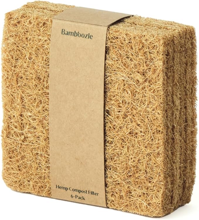 Bamboozle - Plant-Based Filter Set for Your Composter | Set of 6 Filters for The Bamboozle Compost Bin | One Year of Filters | Dishwasher Safe