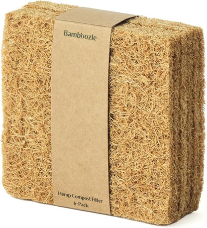 Bamboozle - Plant-Based Filter Set for Your Composter | Set of 6 Filters for The Bamboozle Compost Bin | One Year of Filters | Dishwasher Safe