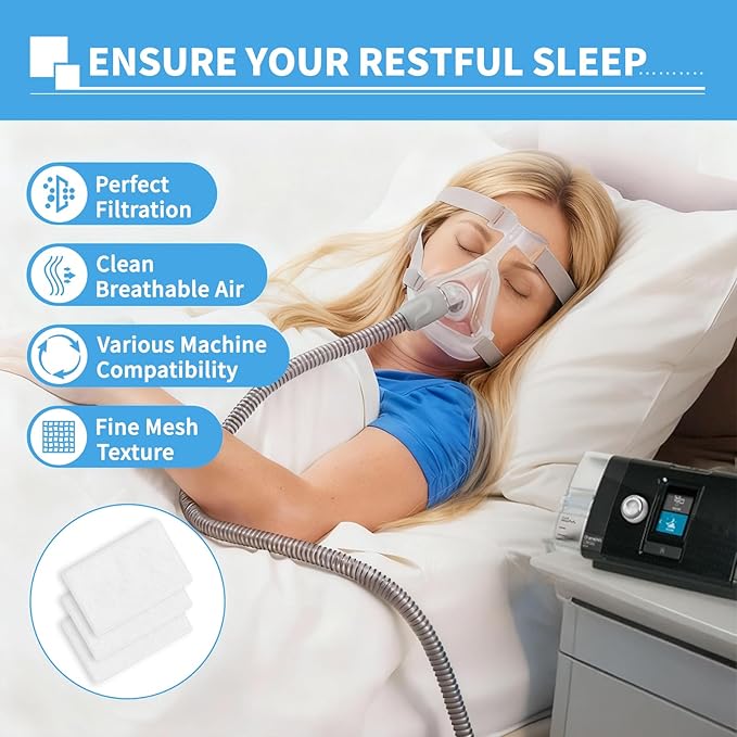 Replacement Filters Compatible with ResMed Airsense 10, Aircurve 10, S9 Series,High-Efficiency Disposable Filters, 60 Pack