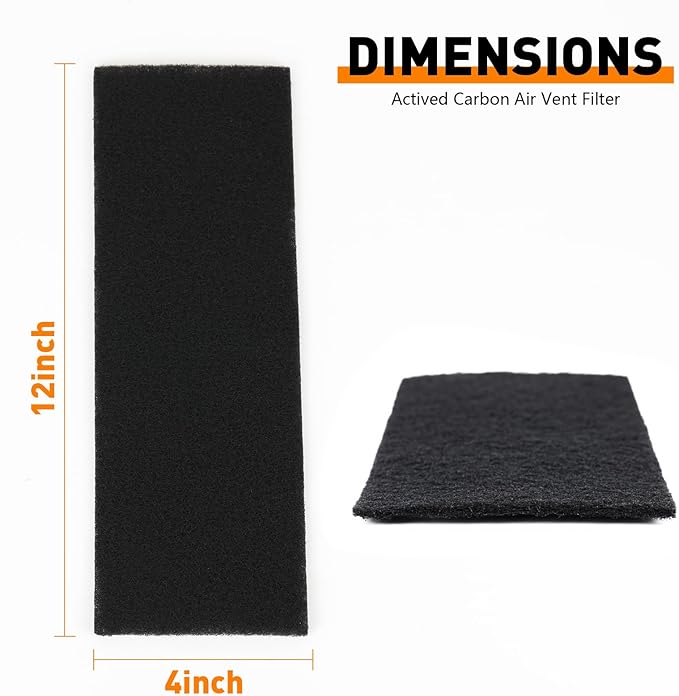 20PCS 4" x 12" Activated Carbon Air Filters for Home Charcoal Floor Vent Filters, AC Vent Filter,Electricostatically Charged Floor Register Filters