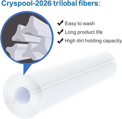 Cryspool® 2402 Filter Compatible with Watkins 303279, FC-2402, Free Flow and Lifesmart Hot Tub Filter, 1 1/2" Finer Thread Spa Filter Cartridge, 1 Pack