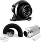 iPower 4" 195 CFM Inline Fan with Upgrade Air Carbon Filter, 8 FT Black Ducting, Ventilation System for Grow Tent, Hydroponics, Air Circulation