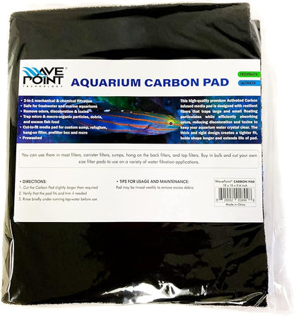 Wave Point Aquarium Bio Sponge Foam Filter Media Pad Cut-to-fit - Value Pack of Large DIY Poly Coarse Fine Foam Filter Pads Set for Aquarium Pond (1 Set - 7 PCS)