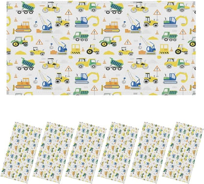 6 Pcs Fluorescent Light Covers for Ceiling Lights Construction Vehicles Excavators Dump Trucks Cranes Safety Signs Decorative Magnets Light Filters for Office Home Classroom Must Haves 4’ x 2’