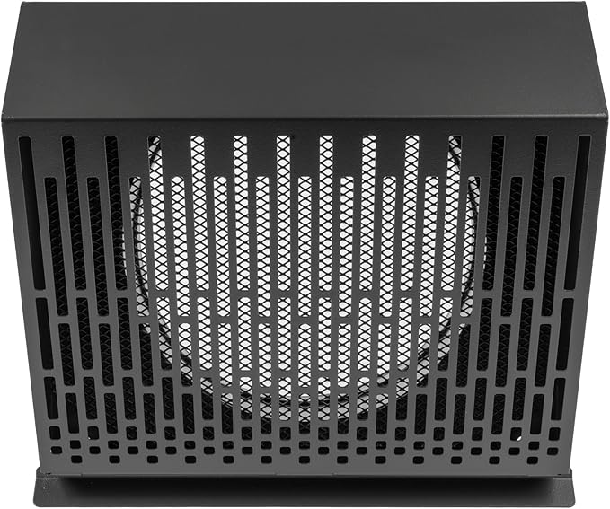 Vent Systems 6" Inch Exhaust Vent Cover with Rubber Gasket - Graphite Black Galvanized Steel - Robust Weatherproof Outdoor Air Exhaust Box - Duct or Surface Mounting - Rain and Snow Protection