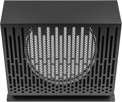 Vent Systems 6" Inch Exhaust Vent Cover with Rubber Gasket - Graphite Black Galvanized Steel - Robust Weatherproof Outdoor Air Exhaust Box - Duct or Surface Mounting - Rain and Snow Protection