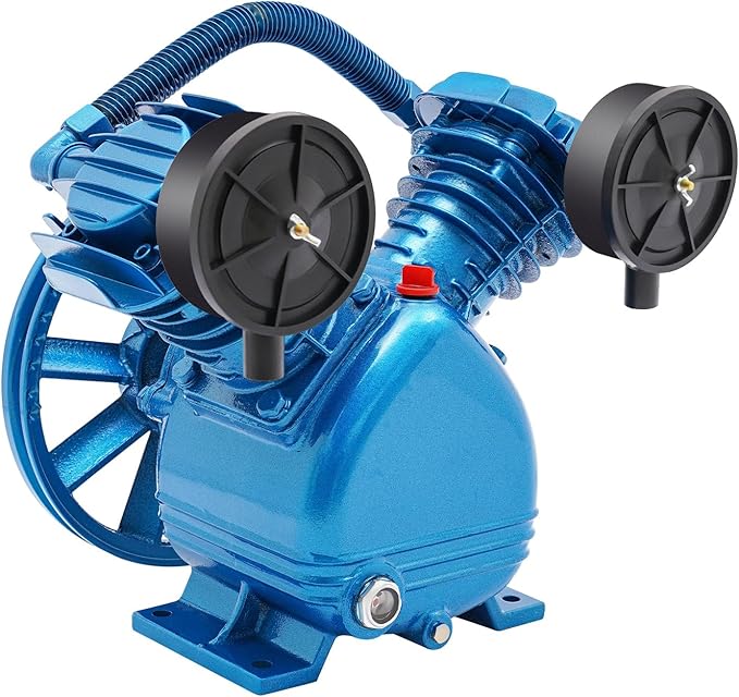 V Air Compressor Pump Head for 3 HP 2 Piston Motor Twin Cylinder Single Stage,Air Compressor Pump Motor Head Single Stage, in Tools & Home Improvement Portable Air Compressors