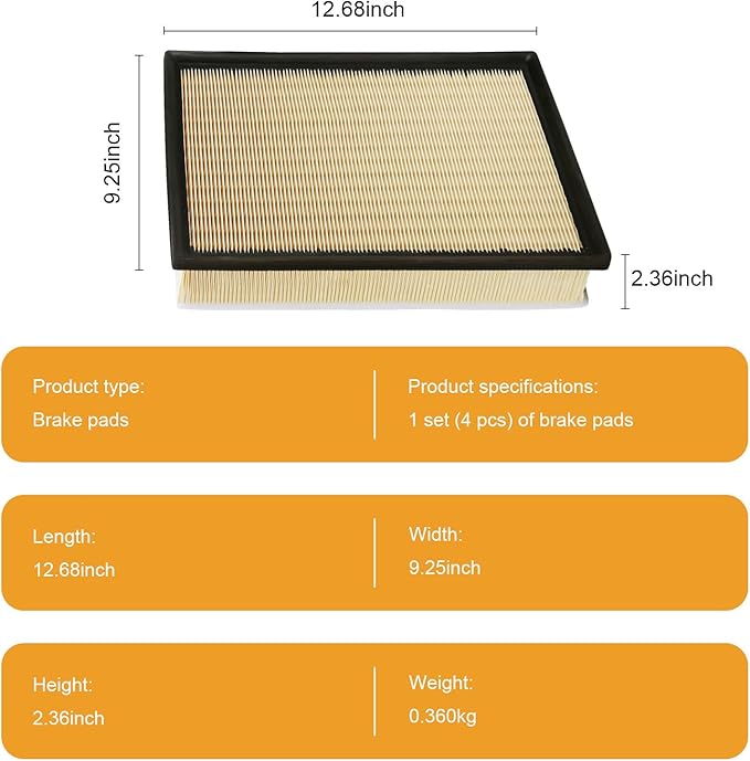 Engine Air Filter Compatible with Lexus GX460 and Toyota 4Runner, FJ Cruiser 2010-2023，4.0L 4.6L， Flexible panel, 12000 mile filter protection