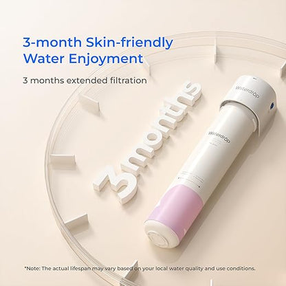 Waterdrop BFU1 Water Filter for Bathroom for Face Care, Soft Water, Strontium-enriched, Reduce 99.9% of Harmful Substance in Bathroom Sink Faucet, Reduces Skin Redness and Irritation