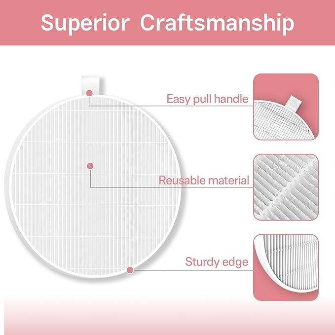 6 Pack HPro Nail Dust Collector Replacement Filters, Compatible with MelodySusie Nail Dust Collectors Models HPro/SProR