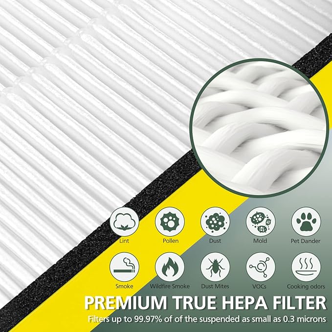 FLT4825 HEPA Filter B Replacement - Compatible with Guardian Air Purifier AC4825 AC4300 AC4800 AC4900 AC4850, 4 Pack Pet-Friendly HEPA with 6 Pre-Filters for Homes, Offices, and Pet Owners