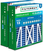Filterbuy 17.5x21x5 Air Filter MERV 13 Optimal Smoke & Allergy Defense (2-Pack), Electrostatic Pleated HVAC AC Furnace Filters for Rheem, Ruud, and Protech (Actual Size: 17.13 x 20.63 x 4.38)