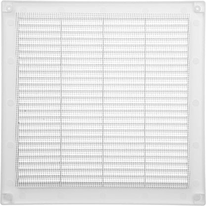 Vent Systems 12'' x 12'' Inch White Soffit Vent Cover - Pack of 100 - Flat Square Air Vent Louver - Grille Cover - Built-in Insect Screen - HVAC Vents for Bathroom, Home Office, Kitchen 12x12 Inch