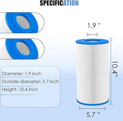 Hot Tub Filter Replacement Repalces Watkins 31489, 73250 Hot Spring Tri X/0969601/Unicel C-6430, 71825/PWK30/Filbur FC-3915, 73178 Hot Spring Filters, 30 sq. ft.- 2 Pack