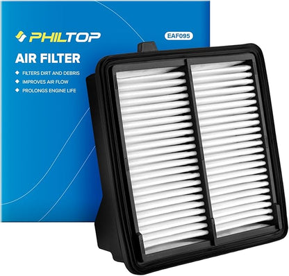 PHILTOP Engine Air Filter CA10650 Replacement for Select 2009-2014 Honda Fit (1.5L) Model, Rigid Panel