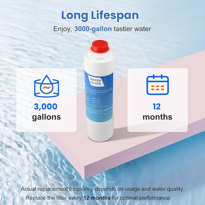3 Pack 51300C Replacement Filter(No Chip) Compatible with 51300C EWF3000, Compatible with ezh2o ERF750, 55898C Bottle Station, High Capacity 3000 Gallon