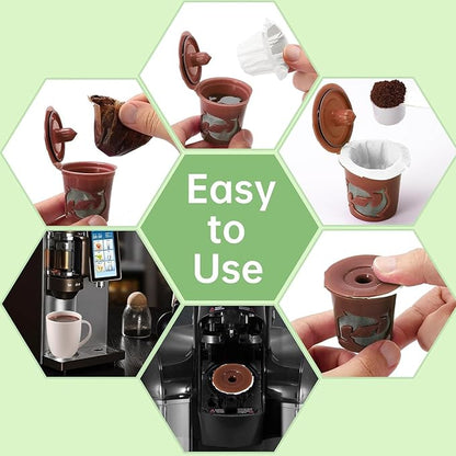 Aussen Disposable Coffee Paper Filters Replacement Kerig Filter Fit All Keurig Single Serve Filter Brands Compatible with Reusable Single Serve Pods Keurig Coffee Maker (White, 300pcs)