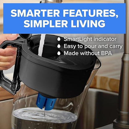 Brita Water Pitcher, Metro Elite Filter, Removes 99% of Lead, Includes 1 Filter, 6-Cup Capacity, White