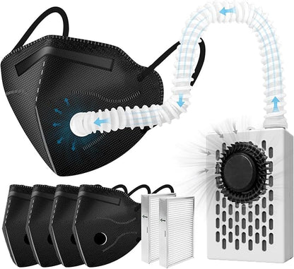 Electric Wearable Air Purifier Maskes,Air Supply,With HEPA Filter,for Dust Work,Painting, Machine Polishing, Welding