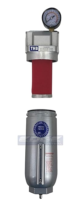 HEAVY DUTY INDUSTRIAL GRADE COALESCING FILTER WITH 0.01u MICRON ELEMENT, 11oz METAL BOWL, REMOVES 99.98% MOISTURE, VAPOR AND OIL FROM COMPRESSED AIR LINES, MANUAL DRAIN (3/4" NPT, 11oz BOWL)