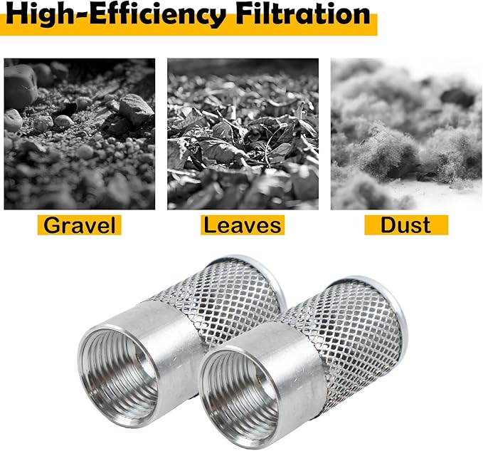 Dia Hose Inlet Suction Strainer Filter, Stainless Steel Water Pump Filter for Garden Irrigation, High Pressure Water Pump, Sprayer & Plumbing Systems (2Pcs 25mm)