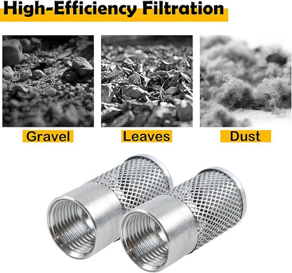 Dia Hose Inlet Suction Strainer Filter, Stainless Steel Water Pump Filter for Garden Irrigation, High Pressure Water Pump, Sprayer & Plumbing Systems (2Pcs 25mm)
