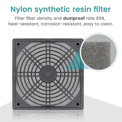 Wathai 4 Pack 90mm Fan Filters for PC Case Fan Dust Filter Cover Computer Mess