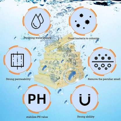 PINVNBY 20 Pcs 6.2-Inch Large Aquarium Filter Media Fish Tank Ceramic Media for Sump Canister Filter,Bakki Showers Filter,Trickle Filter,Aquaculture and Koi Ponds