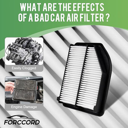 Cabin & Engine Air Filter Combo Fit for Honda CR-V CRV CR V 2012 2013 2014 L4 2.4L Activated Carbon Cabin Filter Replacement Air Filter CF10134 CA11258 Car Accessories