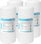 Membrane Solutions 5 Micron 10""x4.5"" String Wound Whole House Water Filter Replacement Cartridge Universal Sediment Filters for Well Water - 4 Pack, WPP-F10B-5