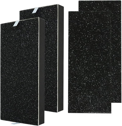PUREBURG Replacement Filter Set Compatible with Hunter HP100 HT100 Air Purifier,2-Pack H13 HEPA + 4 x Activated Carbon Pre-Filters 4-Stage Filtration Air Clean VOCs