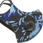 ASA Techmed Reusable Dual Air Breathing Valve Face Mask Cover with Activated Carbon Filter (Tactical Blue)