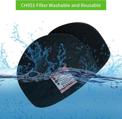 CH951 CH950 Filters Replacement Compatible with Shark CH951C CH901 CH900WM UltraCyclone Pro Cordless Handheld Vacuum，Compare to Part #XFTRCH900(10 Pack)