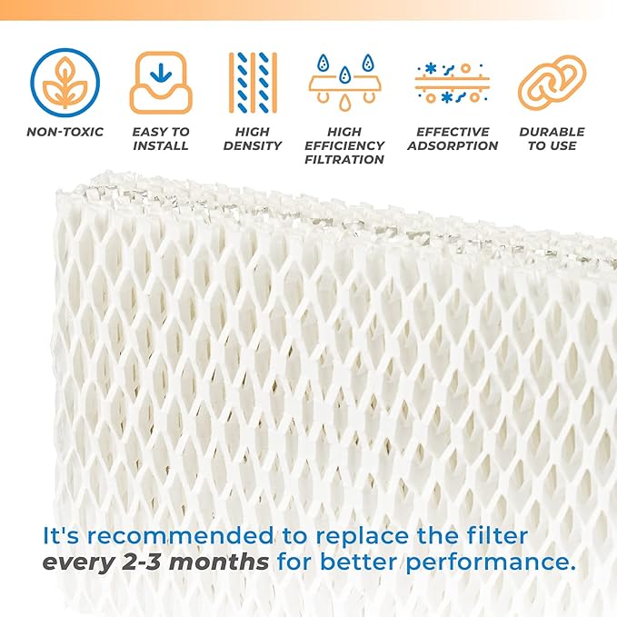 ANTOBLE 4 Pack WF813 Humidifier Filter Replacement for ReliOn RCM-832 RCM-832N, ProCare PCWF813 PCWF-813 PCCM-840 PCCM-832N, Equate EQWF813 EQ 2119-UL Cool Mist Humidifier Filters