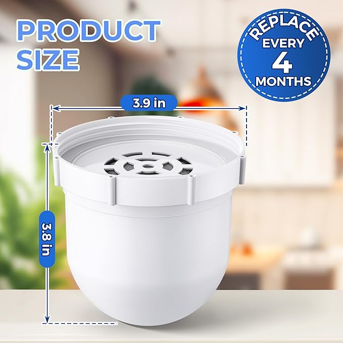 2 Pack Upgraded Water Pitcher Replacement Filter Compatible with Clearly Filtered No. 1 Filtered Water Pitcher, 100 Gallon Long Life, Removes Fluoride Chlorine Lead and Odors